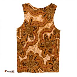 Australia Aboriginal Men Singlet - Aboriginal Art Background Connection Concept Men Singlet
