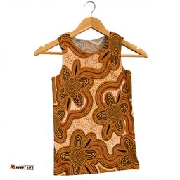 Australia Aboriginal Men Singlet - Aboriginal Art Background Connection Concept Men Singlet