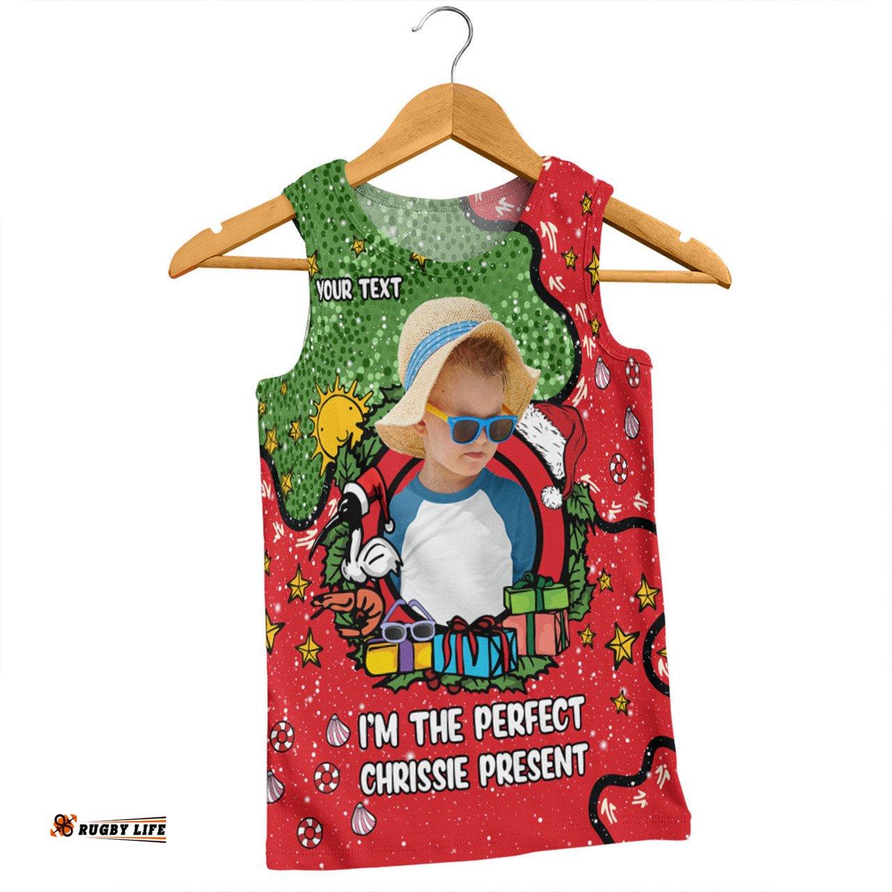 Australia Christmas Custom Men Singlet - I'm the Perfect Present Red Men Singlet