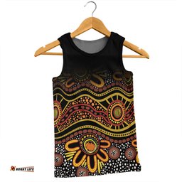 Australia Aboriginal Custom Men Singlet - Dot In Aboriginal Style Men Singlet