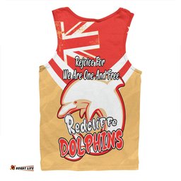 Redcliffe Dolphins Men Singlet - Happy Australia Day We Are One And Free