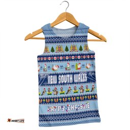 New South Wales Christmas Custom Men Singlet - Happy Chrissie Ugly Style Men Singlet