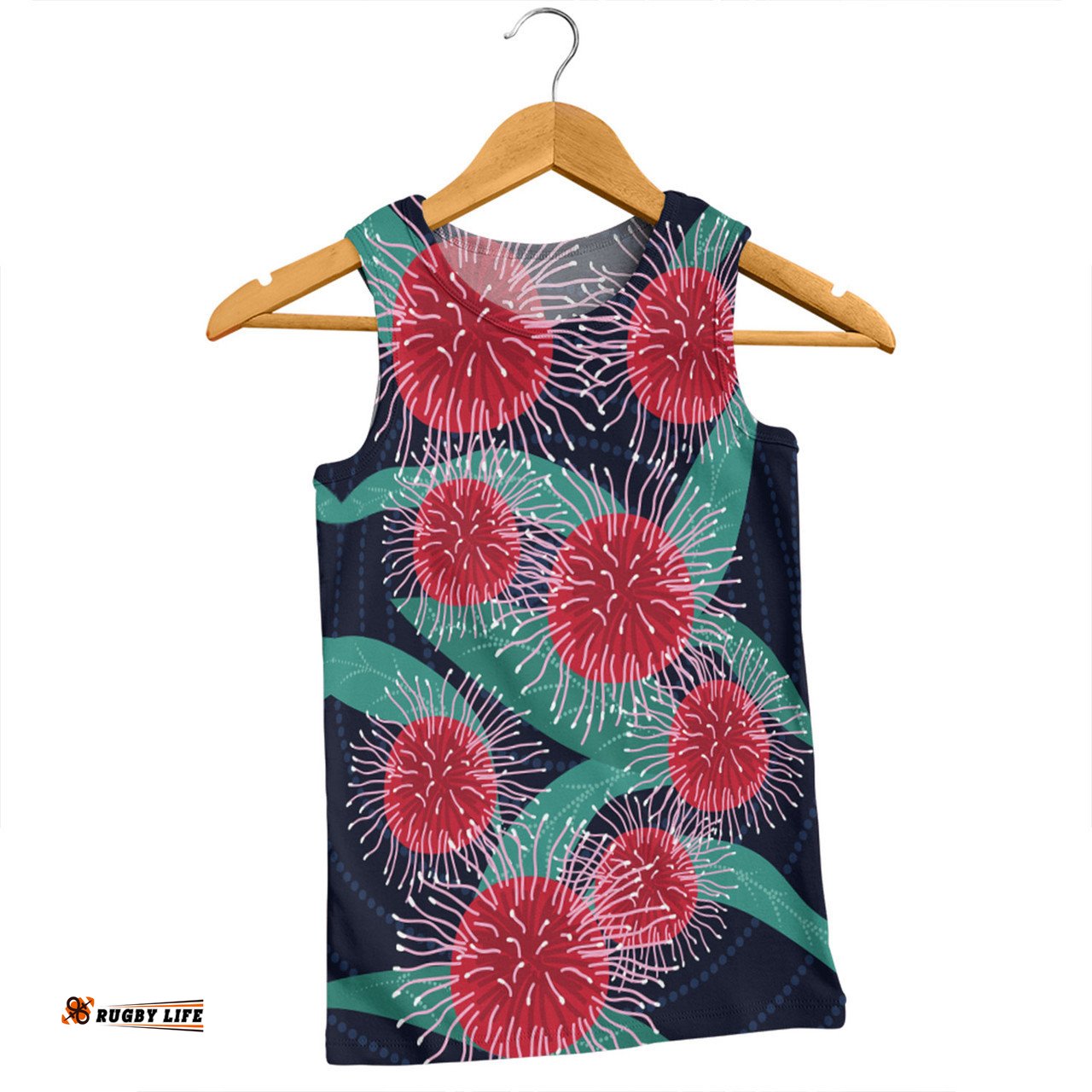 Australia Aboriginal Men Singlet - Australian Hakea Flower Artwork Men Singlet