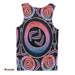 Australia Aboriginal Men Singlet - Aboriginal Boomerang Dot Art Men Singlet