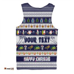 Victoria Christmas Custom Men Singlet - Happy Chrissie Ugly Style Men Singlet