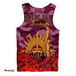 Brisbane Broncos Men Singlet - Brisbane Broncos Anzac Day Lest We Forget