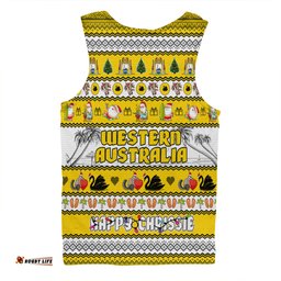 Western Australia Christmas Custom Men Singlet - Happy Chrissie Ugly Style Men Singlet