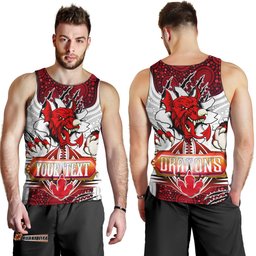 St. George Illawarra Dragons Custom Men Tank Top - Indigenous Super Saints Scratch Style