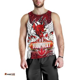 St. George Illawarra Dragons Custom Men Tank Top - Indigenous Super Saints Scratch Style