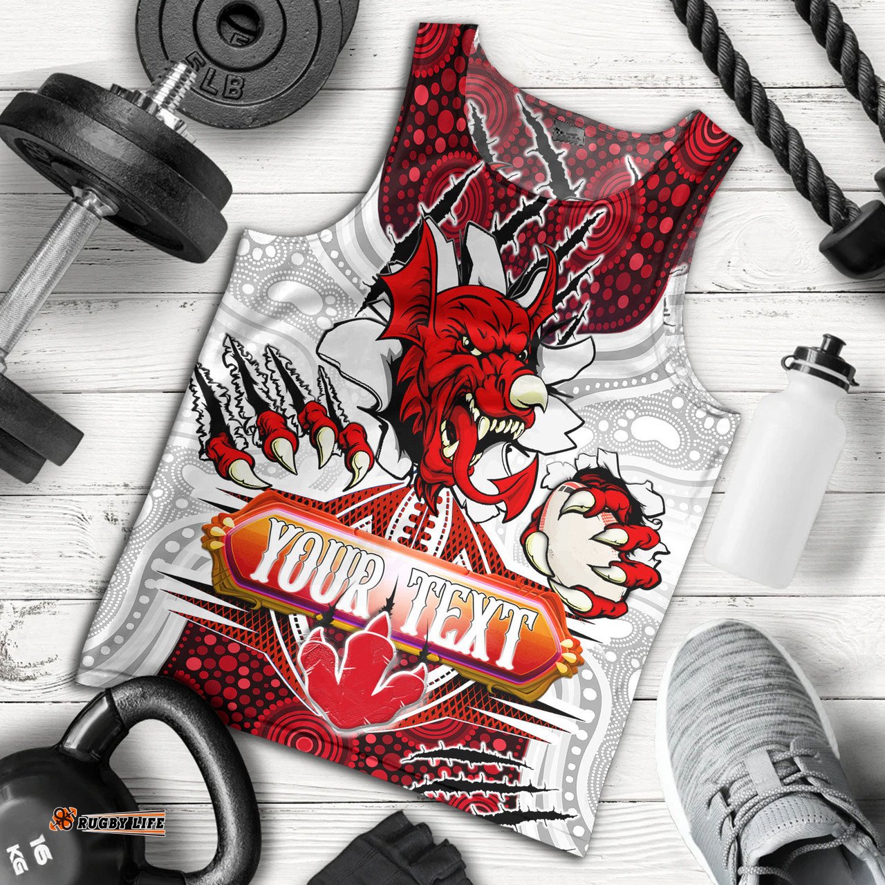 St. George Illawarra Dragons Custom Men Tank Top - Indigenous Super Saints Scratch Style
