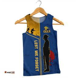 Parramatta Eels Men Singlet - Anzac Day Lest We Forget Poppy