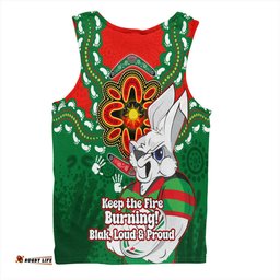 South Sydney Rabbitohs Men Singlet Aboriginal Inspired Naidoc Symbol Pattern