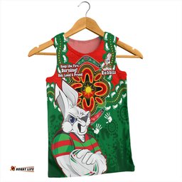 South Sydney Rabbitohs Men Singlet Aboriginal Inspired Naidoc Symbol Pattern
