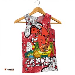 St. George Illawarra Dragons Custom Men Singlet - Australian Big Things Men Singlet