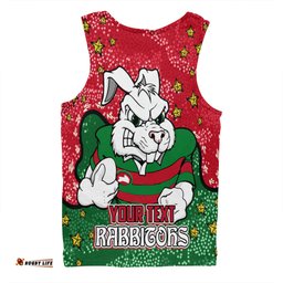 South Sydney Rabbitohs Men Singlet - Team With Dot And Star Patterns For Tough Fan Men Singlet