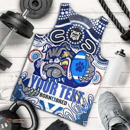 Australia Canterbury-Bankstown Bulldogs Custom Men Tank - Indigenous Doggies "Born & Bred" Tank Top