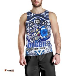 Australia Canterbury-Bankstown Bulldogs Custom Men Tank - Indigenous Doggies "Born & Bred" Tank Top