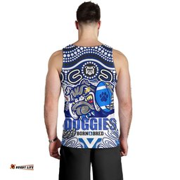 Australia Canterbury-Bankstown Bulldogs Custom Men Tank - Indigenous Doggies "Born & Bred" Tank Top