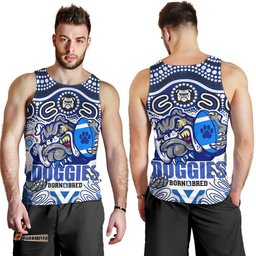 Australia Canterbury-Bankstown Bulldogs Custom Men Tank - Indigenous Doggies "Born & Bred" Tank Top