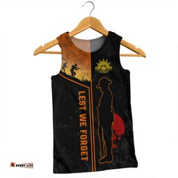 Australia Anzac Day Men Singlet - Anzac Day Lest We Forget Poppy Men Singlet
