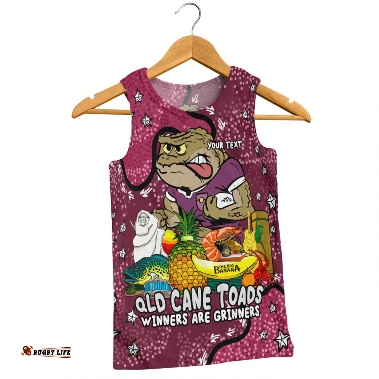 Queensland Cane Toads Custom Men Singlet - Australian Big Things Men Singlet
