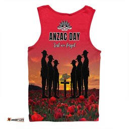 Australia Men Singlet - Anzac Day Australian Red Ensign