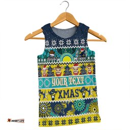 North Queensland Cowboys Christmas Aboriginal Custom Men Singlet - Indigenous Knitted Ugly Xmas Style Men Singlet