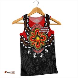 Australia Men Singlet Aboriginal Inspired Naidoc Symbol Pattern