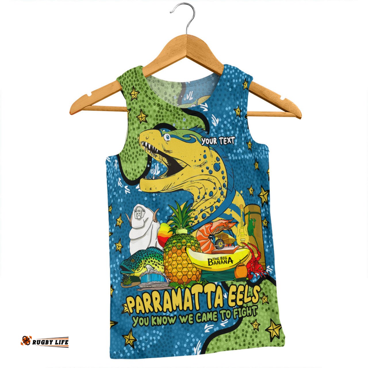 Parramatta Eels Custom Men Singlet - Australian Big Things Men Singlet