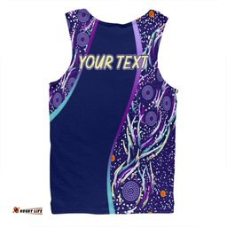 Australia Aboriginal Custom Men Singlet - Purple Dot Dreamtime Men Singlet