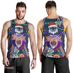 Melbourne Storm Christmas Men Tank Top - Merry Christmas Indigenous Melbourne Storm Men Tank Top