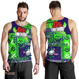 Canberra Raiders Men Tank Top - Christmas Snowflakes New Zealand Warriors Mascot Men Tank Top