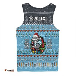 Cronulla-Sutherland Sharks Christmas Custom Men Singlet - Chrissie Spirit Men Singlet