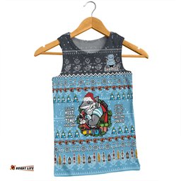 Cronulla-Sutherland Sharks Christmas Custom Men Singlet - Chrissie Spirit Men Singlet