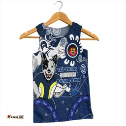 North Queensland Cowboys Men Singlet Aboriginal Indigenous Naidoc Week Dreamtime Dot Painting With Flag