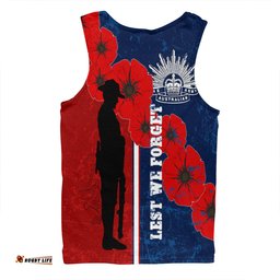 Australia Anzac Day Men Singlet - Lest We Forget Remebrance Day Blue Men Singlet