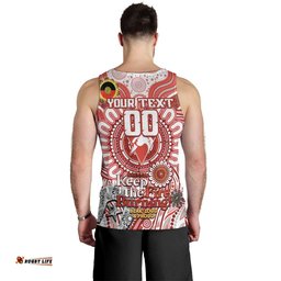 Custom Sydney Swans NAIDOC Week 2024 Men Tank Top Mascot Football