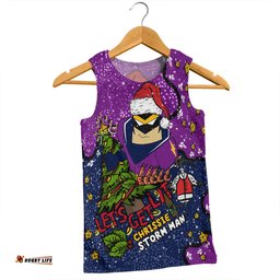 Melbourne Storm Christmas Custom Men Singlet - Let's Get Lit Chrisse Pressie Men Singlet