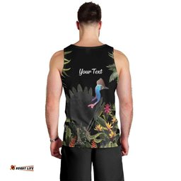 Personalised Australia Cassowary Men Tank Top Dinosaur Bird - Rainforest Vibes