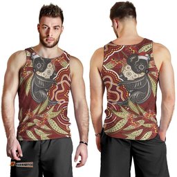 Australia Santa Koala Men Tank Top Aboriginal Style