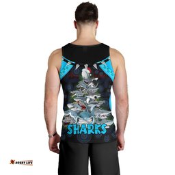 Cronulla-Sutherland Sharks Christmas Men Tank Top - Cronulla-Sutherland Sharks Aboriginal Inspired Xmas Team 15 Players Men Tank Top
