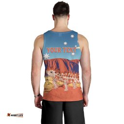 Personalised Australia Thorny Devil Men Tank Top Nature's Armored Knights - Aussie Uluru