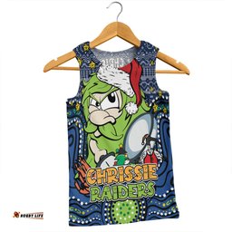 Canberra Raiders Christmas Custom Men Singlet - Christmas Knit Patterns Vintage Jersey Ugly Men Singlet