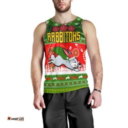 South Sydney Rabbitohs Men Tank Top - South Sydney Rabbitohs Ugly Christmas And Aboriginal Patterns Men Tank Top