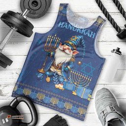 Hanukkah Jewish Star of David Men Tank Top Chilling With My Gnomies