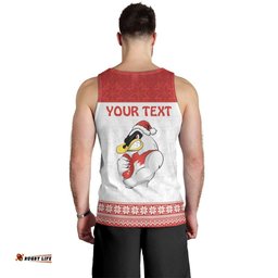 AFL Sydney Christmas Personalised Men Tank Top with Swans Mascot Simple Style