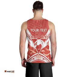 Personalised Swans Football Men Tank Top 2024 Swannies Mascot Go Champions