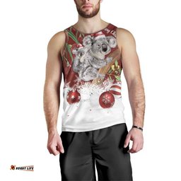 Personalised Aussie Christmas Men Tank Top Mom & Baby Koala