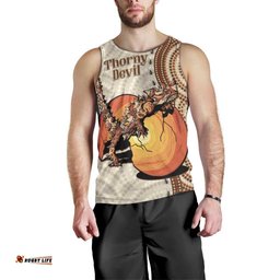 Thorny Devil Australia Men Tank Top Baby Moloch Horridus With Ants - Aboriginal Art