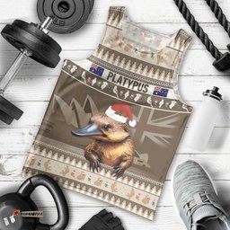 Aussie Platypus Men Tank Top Merry Christmas